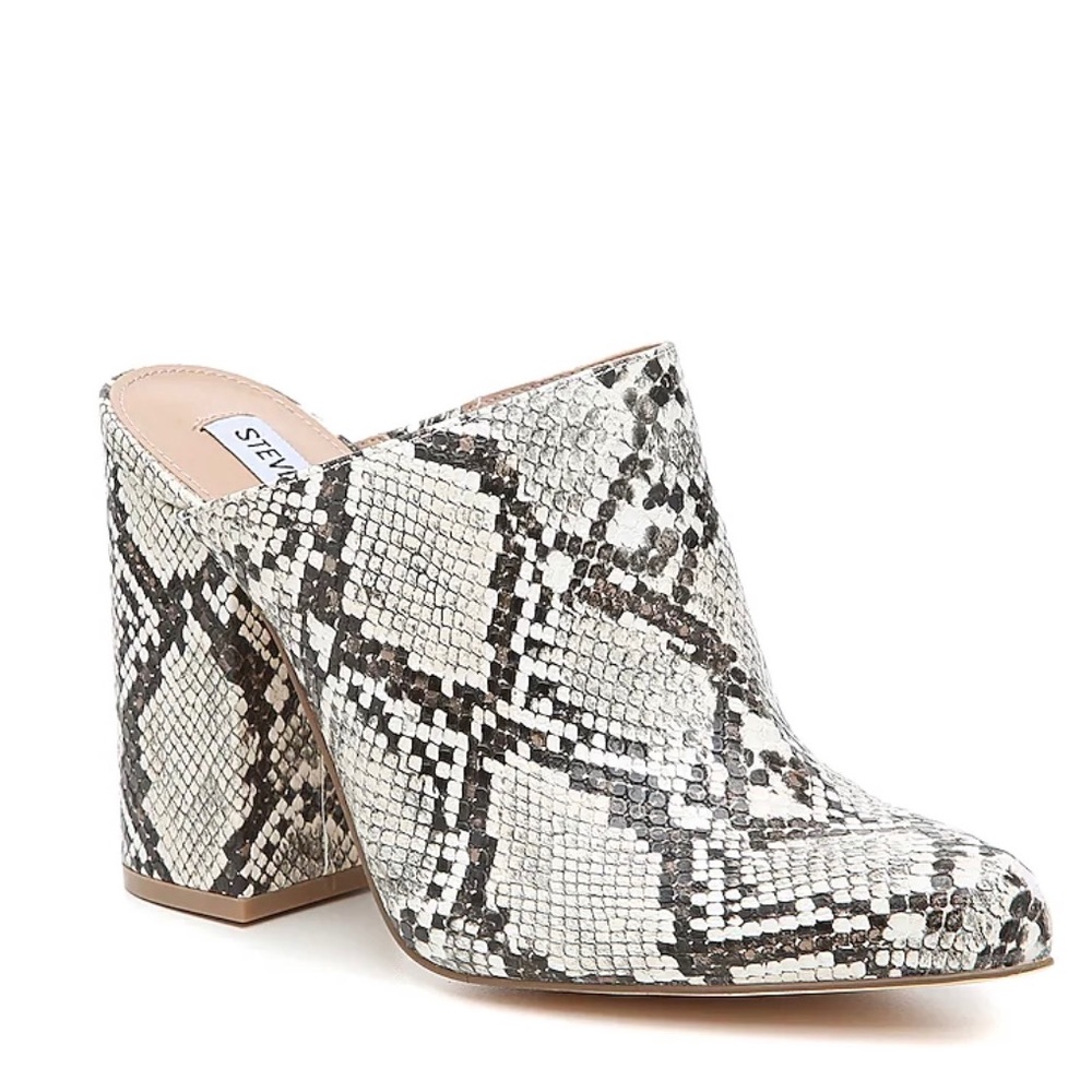 Steve Madden Snake Print Mules